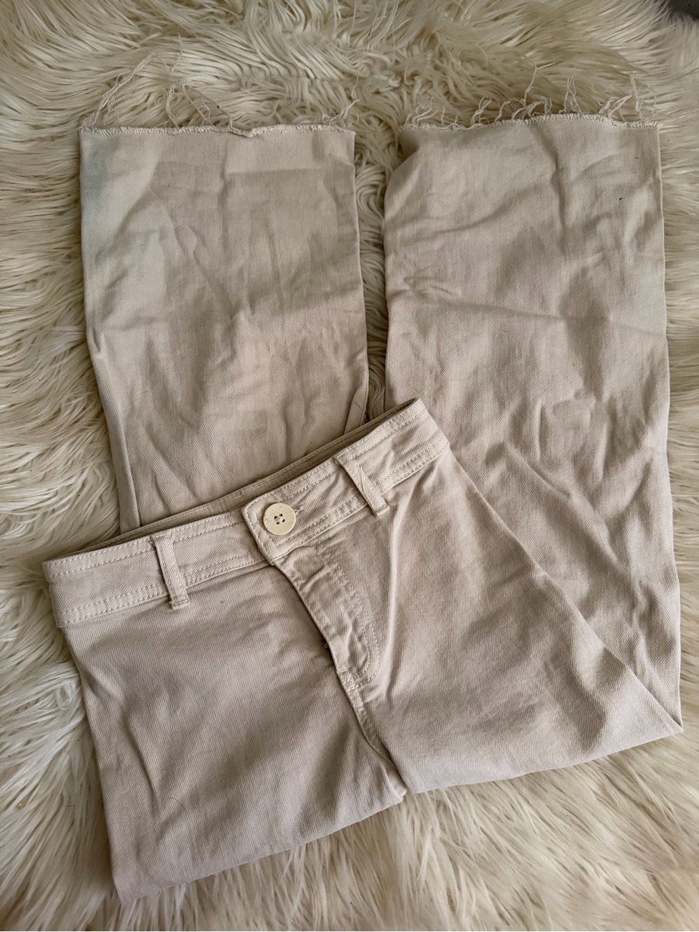 ZARA Girls Casual Beige Pants